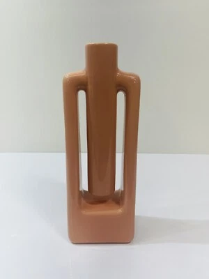 "Jarrón de cerámica Haeger MCM 14"" de alto casa de jardín #8705 EE. UU. ROSA ABSTRACTO ✅📝 Foto 1 de 4