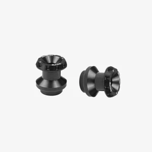 Bonamici 8mm Aluminium Classic Black Swingarm Spools Pair - Picture 1 of 2