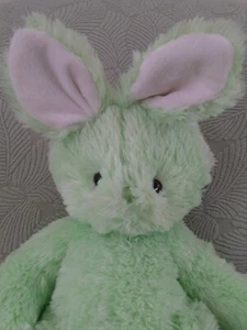Cuddly Green Bunny Rabbit Plush 15" Green w/ Sewn Nose Super Soft KT Group Inc. - Picture 1 of 9
