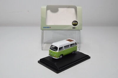 B8 1:76 OXFORD 76VW012 VW VOLKSWAGEN CAMPER APERTO VERDE BIANCO NUOVO CON SCA... - Immagine 1 di 4