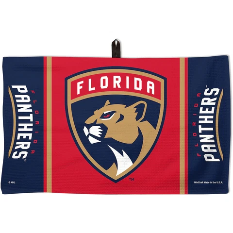 LOT OF 6 FLORIDA PANTHERS GOLF WAFFLE TOWELS HANGING LOOP 14"X24" NHL LICENSED Cover