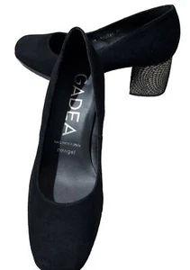 GADEA by Lodi Cuero Negro Gamuza Tacón de Bloque Talla 6.5 M 37 Newgel - Imagen 1 de 10