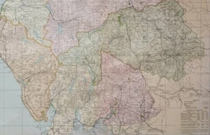 1904 Westmorland large antique map. 120 years old. Ambleside, Kendal & Keswick. - Picture 1 of 6