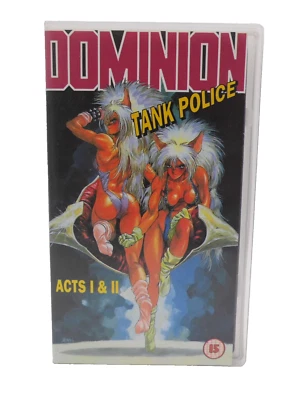 Dominions Tank Police Act 1-2 VHS Kassette Manga Anime  1992 getestet Englisch - Bild 1 von 4