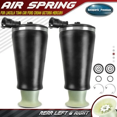 Bolsa de mola de suspensão a ar traseira 2 peças para carro Lincoln Town 1990-2011 Ford Mercury - Imagem 1 de 4