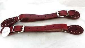 Billy Cook Leather Latigo Bronc Cinch Spur Strap Western 5/8 inch Pair Horse NWT - Picture 1 of 1