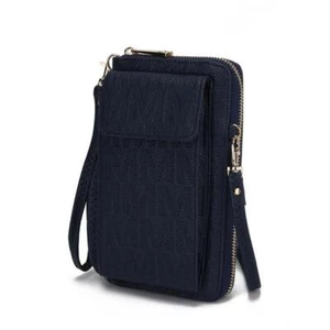 MKF Collection by Mia K MKF-PU7791NV Caddy Phone Wallet Crossbody Bag Navy - Picture 1 of 1