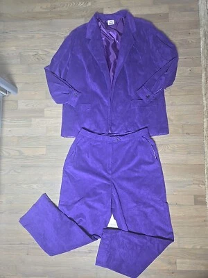 Conjunto de dos piezas de traje chaqueta pantalones Bleyle talla L para mujer púrpura de colección Y2k raro púrpura Foto 1 de 4