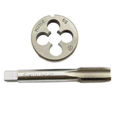 M12 X 1mm Tap+Die Set HSS Machine Thread Tap And Round Thread Die Right Hand - Image 1 of 4