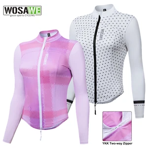 WOSAWE Women Cycling Jersey High Elastic Breathable Slim Long-sleeved Sports Top - Picture 1 of 13
