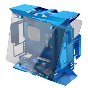 Open-Frame Computer Case MATX Aluminum Alloy Glass PC Water Cooling Game Chassis - Picture 1 of 27