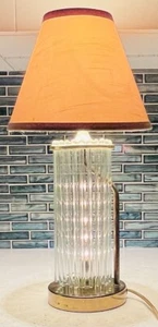 MID-CENTURY MODERN 1970s Gaetano SCIOLARI Brass & Glass Rod Hanging Lamp ~ Italy - Picture 1 of 12