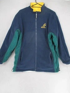 Chaqueta Wallabies Para Hombre Grande Azul Amarillo Reversible De Colección Australia Vellón - Imagen 1 de 24
