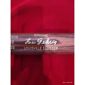 LOU GEHRIG YANKEES HILLERICH & BRADSBY KARRIERE STATISTIKEN GRAVIERT 34 ZOLL MODELL FLEDERMAUS - Bild 1 von 7