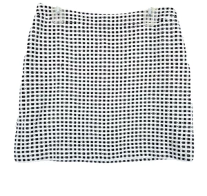 Falda corta Banana Republic para mujer talla 8 negra blanca mezcla de lana - Imagen 1 de 12
