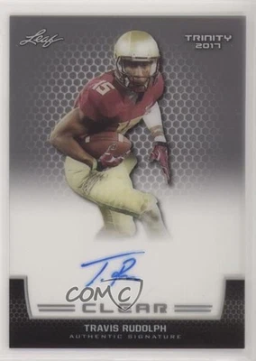 2017 Leaf Trinity Clear Auto Travis Rudolph #CA-TR1 Rookie Auto RC - Image 1 of 2