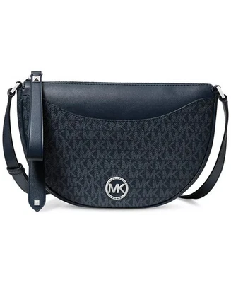 Bolso Mensajero Michael Kors Dover 30T2S4DM6V Azul Almirante Media Luna Talla Mediana Foto 1 de 4