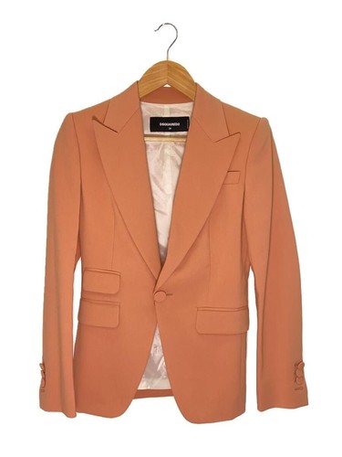 DSQUARED2 giacca sartoriale 38 rayon rosa tinta unita S75BN0694 usata