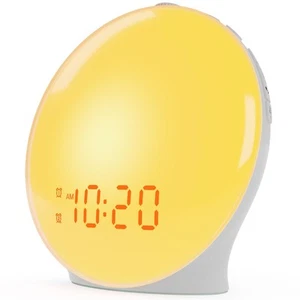 Wake Up Light Sunrise Alarm Clock For Kids, Heavy Sleepers, Bedroom, W - Picture 1 of 9