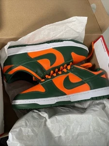 Nike Dunk Low Miami Hurricanes Size 10 - Picture 1 of 8