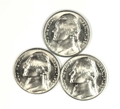 1965, 1966 AND 1967 UNCIRCULATED JEFFERSON NICKELS CHOICE TO GEM BU - Image 1 of 2
