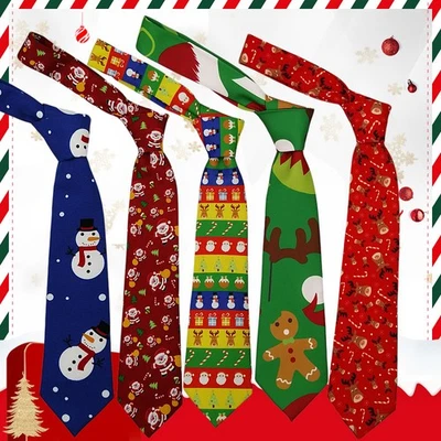 Christmas Neck Tie Party Festive Formal Wear Musical Printed Primark Gifts UK - Image 1 of 4