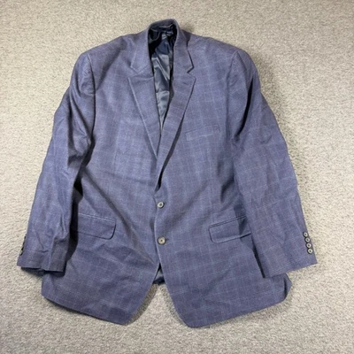 Blazer Ralph Ralph Lauren 48R Abrigo Deportivo Azul 2 Botones Lana Seda Glen Cuadros Foto 1 de 4