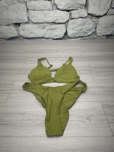 2 Piece Bating Suit Women Green Size M - Picture 1 of 6