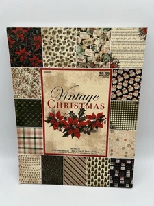 Vintage Christmas Craft Scrapbook Paper Sheets 8.5" x 11" 56 Sheets Christmas 20 - Picture 1 of 17