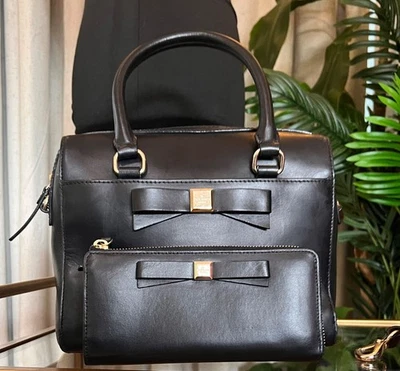 Подлинный Kate Spade черная сумочка и бумажник комплект - Изображение 1 из 4