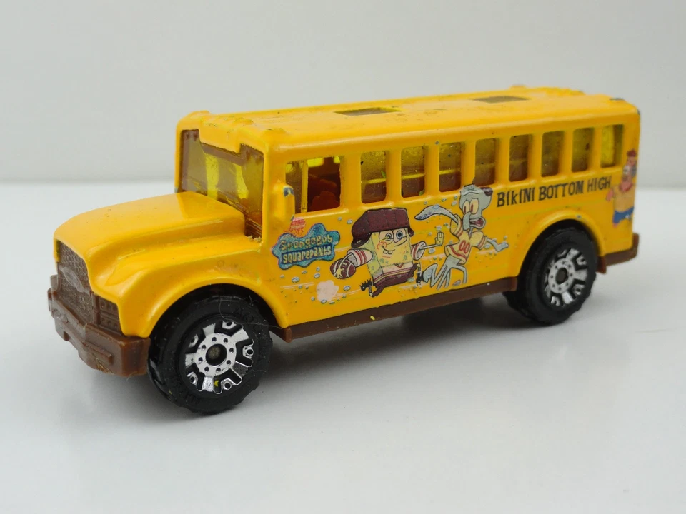 Matchbox Nickelodeon 2006 Bob Esponja Pantalones Cuadrados 2004 Autobús Escolar (Amarillo) con Ropa Foto 1 de 4