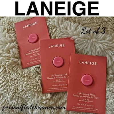 NEW Lot of 3 Laneige Lip Sleeping Mask Sample Size - Image 1 of 4