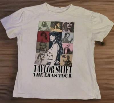 Camiseta Taylor Swift Eras Tour 2023 Talla M Algodón Manga Corta Blanca Pequeño Defecto Foto 1 de 4