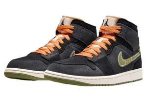 NIKE AIR JORDAN 1 Mid SE Craft Shoes FD6817-003  Anthracite Light Olive Men’s 8 - Picture 1 of 13