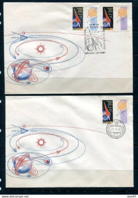 Russia 1962 3 FDC Covers Special cancel Space MI 2587(A+B) with labels  12773 - Image 1 of 2