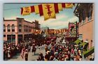 Gallup NM-New Mexico, Parade bei Inter Tribal Ceremonial, Vintage Postkarte