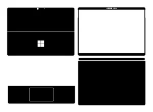 Kohlefaser Vinyl Aufkleber Aufkleber Skin Cover für Microsoft Surface Pro X 13" 2021 - Bild 1 von 32