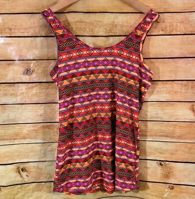 Women's No Boundaries Size 2X (19) Multicolor Aztec Pattern Athletic Active Top - Image 1 of 3