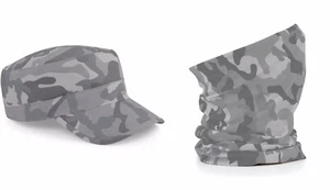 Men's Camo Hat with Cooling Neck Gaiter - Tactical Cap, Face Scarf, Bandana - Picture 1 of 10