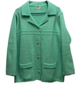 70er Jahre Vintage Montgomery Ward Pullover Gr. XL 46 grün Strickjacke - Bild 1 von 7