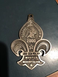 Pequawket Alliance's 2000 Muster in the Mountains Jefferson N.H.Pewter Medallion - Picture 1 of 2