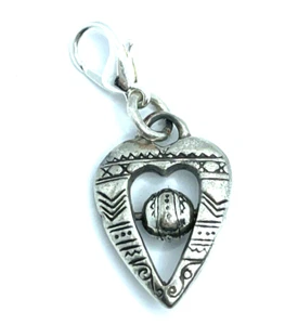 Brighton L'AMORE Heart With Moveable Ball Scroll Two-Sided  Custom Charm - Picture 1 of 5
