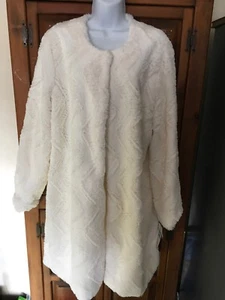 Chaqueta Larga Fever Imitación Piel Marfil Talla XL Nueva con Etiquetas - Imagen 1 de 7