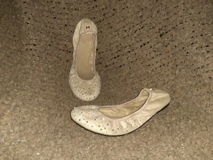 BUTTERFLY TWISTS-Christina-Faux Nude Suede w/Diamantes-Sz 37-Near Mint - Picture 1 of 5