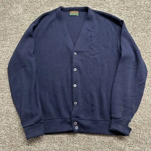 Vintage 80s oakton Limited 100% acrylic button up cardigan grunge grandpa Large - Picture 1 of 8
