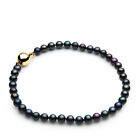 5Mm Black Freshwater Pearl Bracelets Gold Pacific Pearls 319 Anniversary Gifts