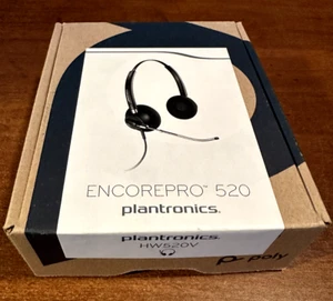 Poly EncorePro 520V Binaural Voice Tube Headset Black/Silver 89436-01 - Zdjęcie 1 z 3
