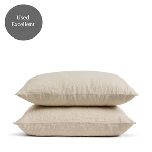 Dip & Doze 100% Natural Linen Pillow Cases Belgian French Flax (USED) Excellent - Picture 1 of 5
