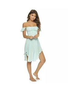 $144 Nuevo Con Etiquetas PilyQ Azura Pamela Vestido Metálico Traje de Baño Cubrir XS - Imagen 1 de 4