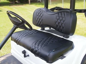 4 PCS Golf Cart Seat Cover Black Diamond Stitched For EZGO Valor/ TXT 2014-2022 - Bild 1 von 11